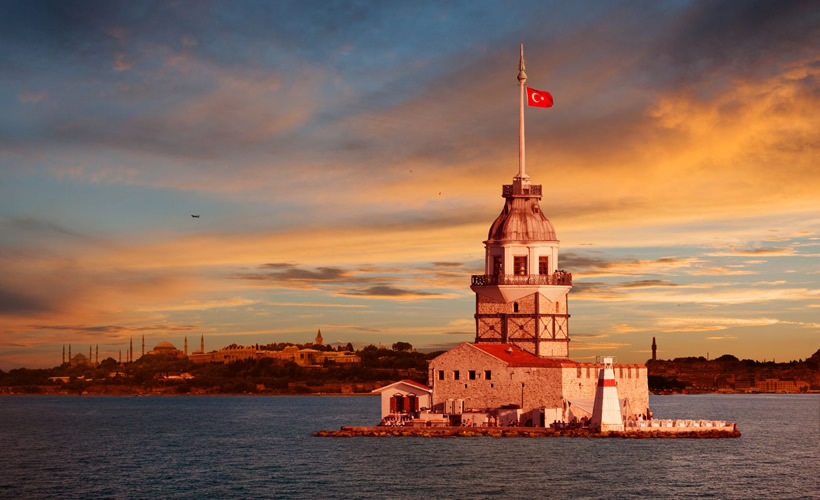 Maiden Tower in Istanbul Bosphorus